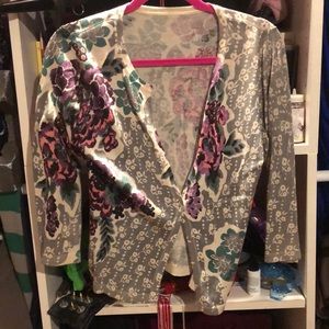 Colorful Grey Cardigan